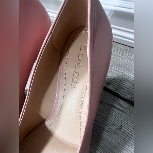 COACH Waverly 85 Pumps in Leather - Light Rose | Dressy Bling Rhinestone Classic - Picture 10 of 14